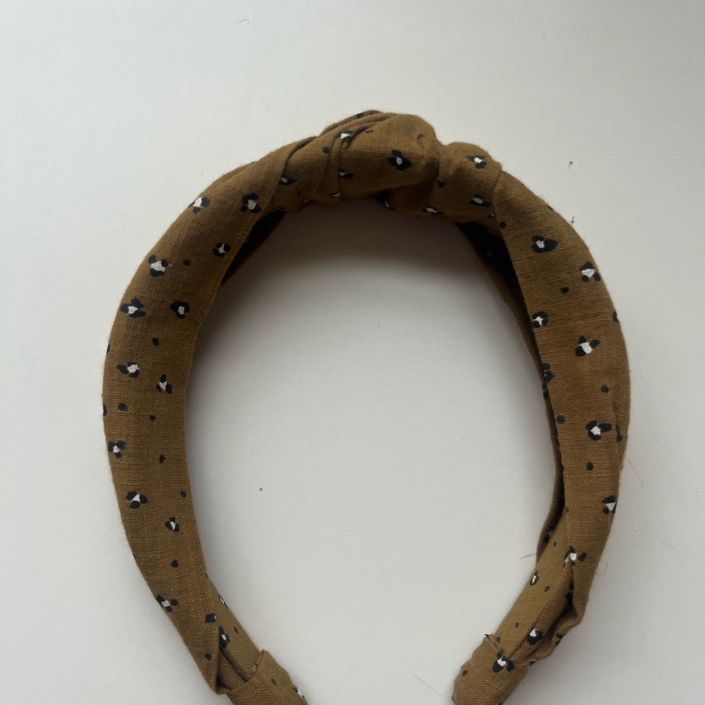 Brown Polka Dot Headband